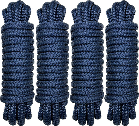 2-Pack Double Braid Nylon Boat Ropes