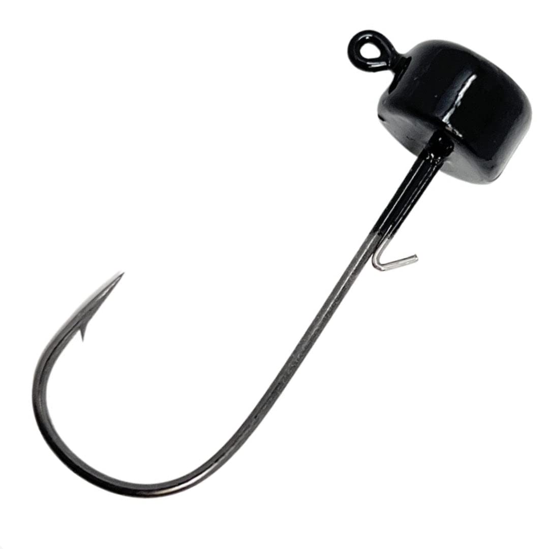 Reaction Tackle Ned Rig Jig Heads - Mushroom Jig Head Shroom jigs, Bass Fishing Lures, Fishing Tackle Finesse Jig Fishing Hooks (25-Pack Kit)