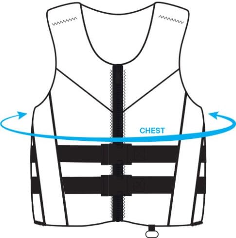 Yamaha Motor Corp. Men's Neoprene Two-Buckle PFD Life Jacket Vest