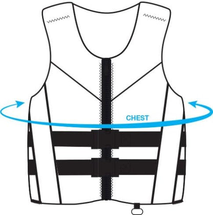 Yamaha Motor Corp. Men's Neoprene Two-Buckle PFD Life Jacket Vest