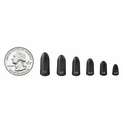12 Pack Tungsten Bullet Fishing Weights