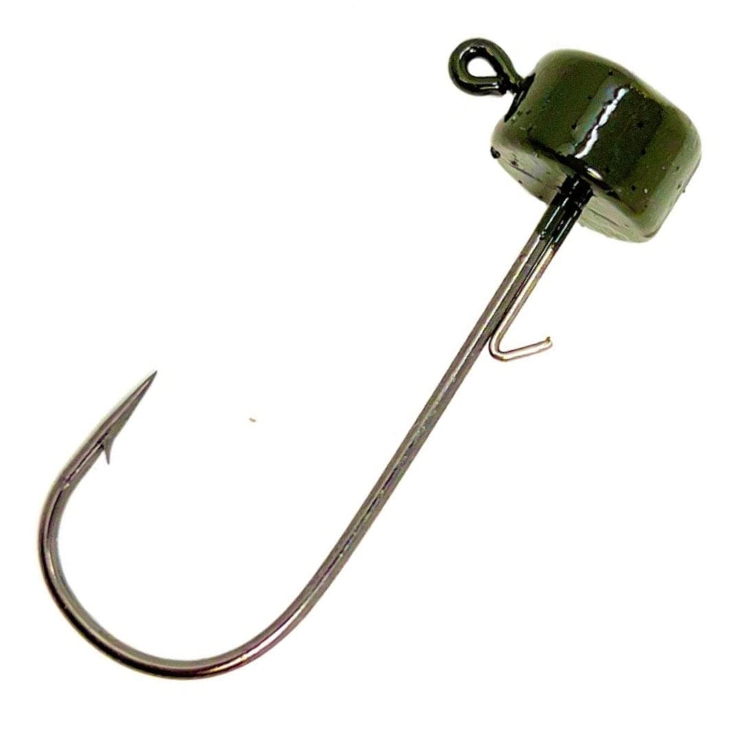 Reaction Tackle Ned Rig Jig Heads - Mushroom Jig Head Shroom jigs, Bass Fishing Lures, Fishing Tackle Finesse Jig Fishing Hooks (25-Pack Kit)