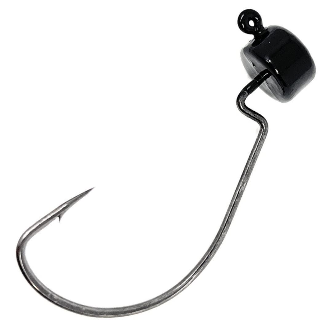 Reaction Tackle Ned Rig Jig Heads - Mushroom Jig Head Shroom jigs, Bass Fishing Lures, Fishing Tackle Finesse Jig Fishing Hooks (25-Pack Kit)