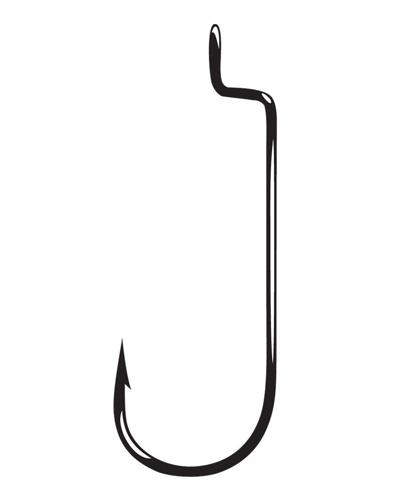 25 Pack Round Bend Offset Worm Hook