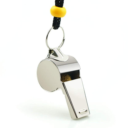 Whistle, 2 Pack Stainless Steel Sports Whistles with Lanyard