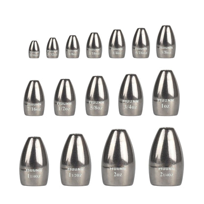 5Pcs Tungsten Bullet Fishing Weights