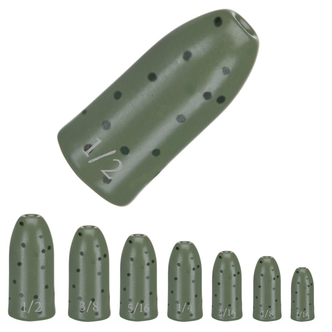 Reaction Tackle Tungsten Worm Weights for Bass Fishing