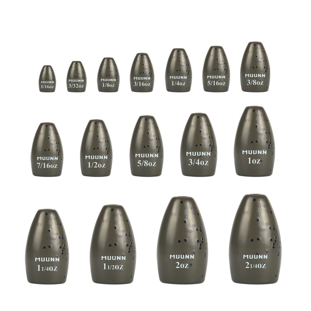 5Pcs Tungsten Bullet Fishing Weights