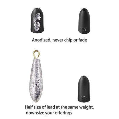 12 Pack Tungsten Bullet Fishing Weights