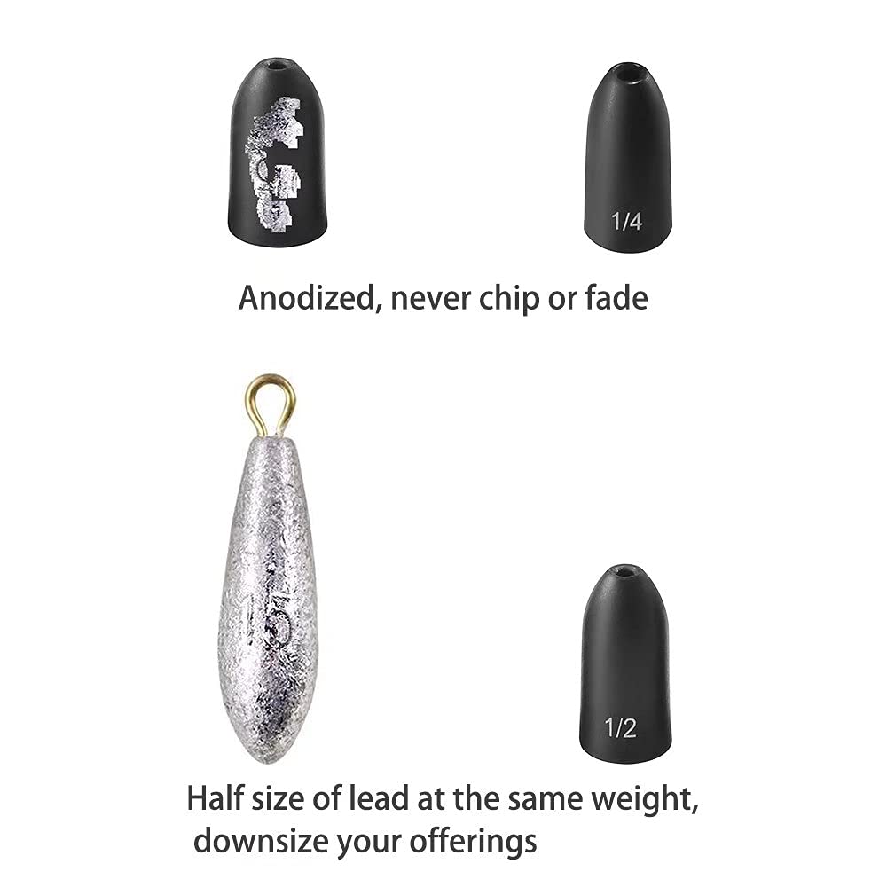 12 Pack Tungsten Bullet Fishing Weights