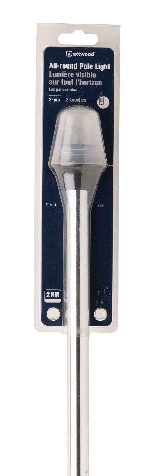 Attwood Traditional Style All-Round Frosted Navigation Light