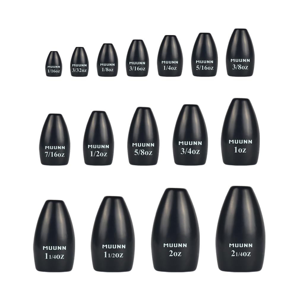 5Pcs Tungsten Bullet Fishing Weights