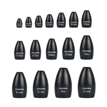 5Pcs Tungsten Bullet Fishing Weights