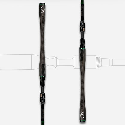 6th Sense – Team 6 Fishing Rod – Bass Fishing Casting & Spinning Rods – Lightweight Sensitivity with Carbon Fiber Handle