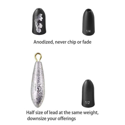 12 Pack Tungsten Bullet Fishing Weights