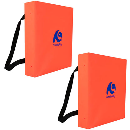 2 Pack Throwable Flotation Cushion, USCG Approved Type IV PFD Boat Throw Seat Cushion Life Preserver