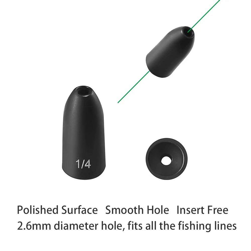 12 Pack Tungsten Bullet Fishing Weights