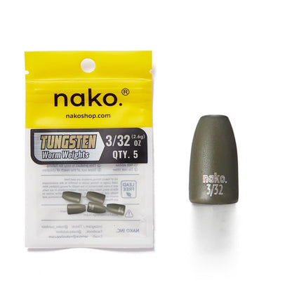 Nako Tungsten Bullet Weights for Fishing