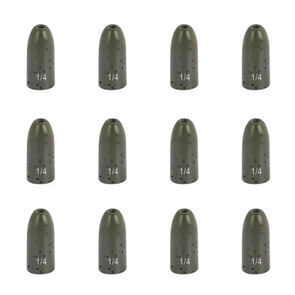 12 Pack Tungsten Bullet Fishing Weights