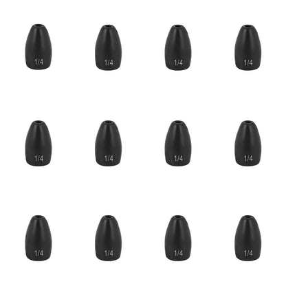 12Pcs Tungsten Flipping Fishing Weights