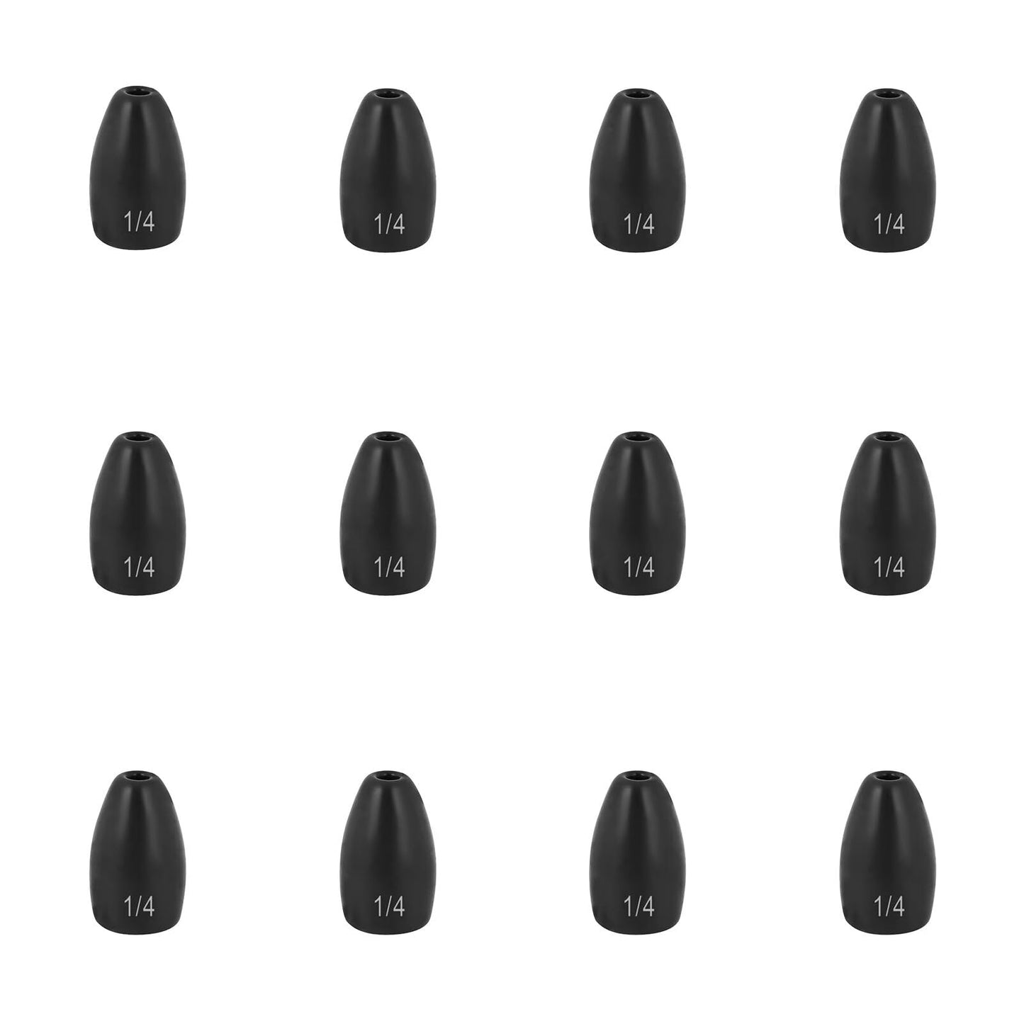12Pcs Tungsten Flipping Fishing Weights