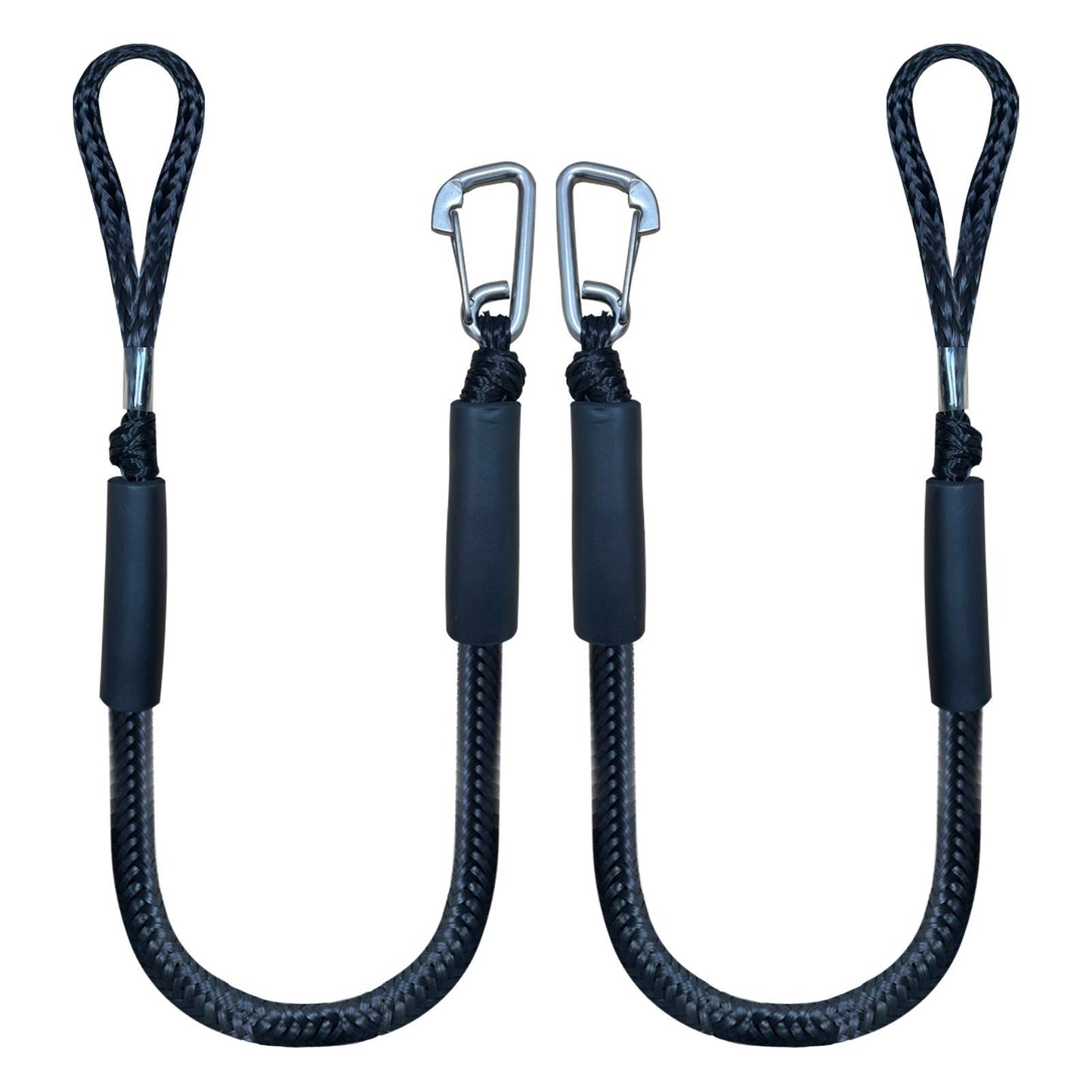 4 Feet Bungee Dock Line Mooring Rope 2-Pack for Docking