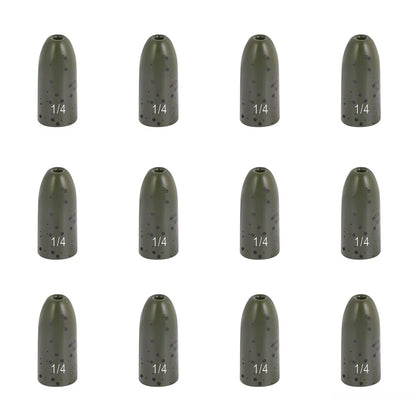 12 Pack Tungsten Bullet Fishing Weights