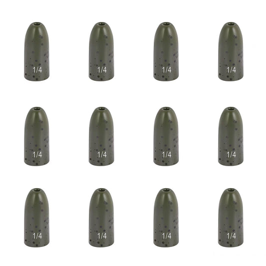 12 Pack Tungsten Bullet Fishing Weights