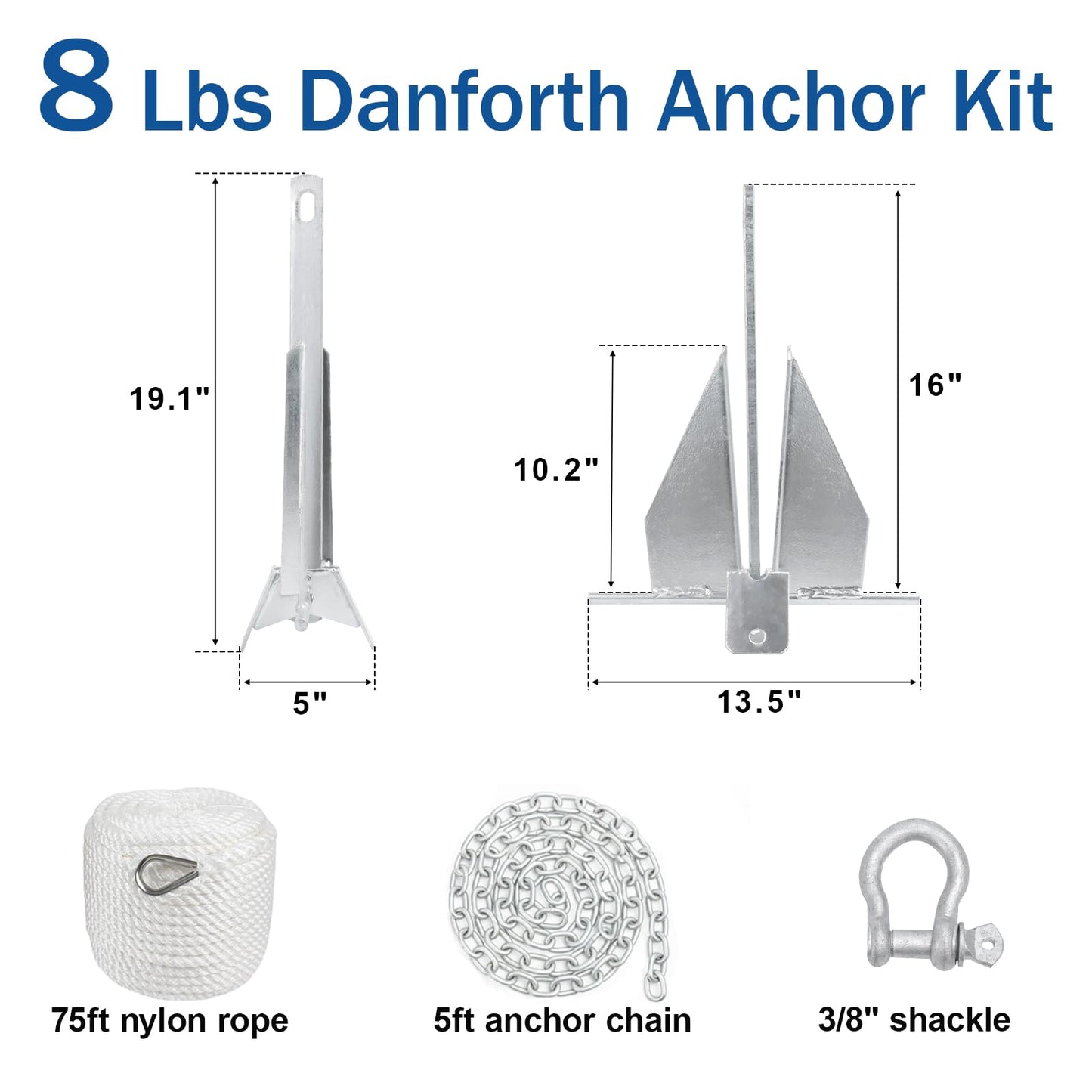 Heavy Duty Boat Anchor Kit