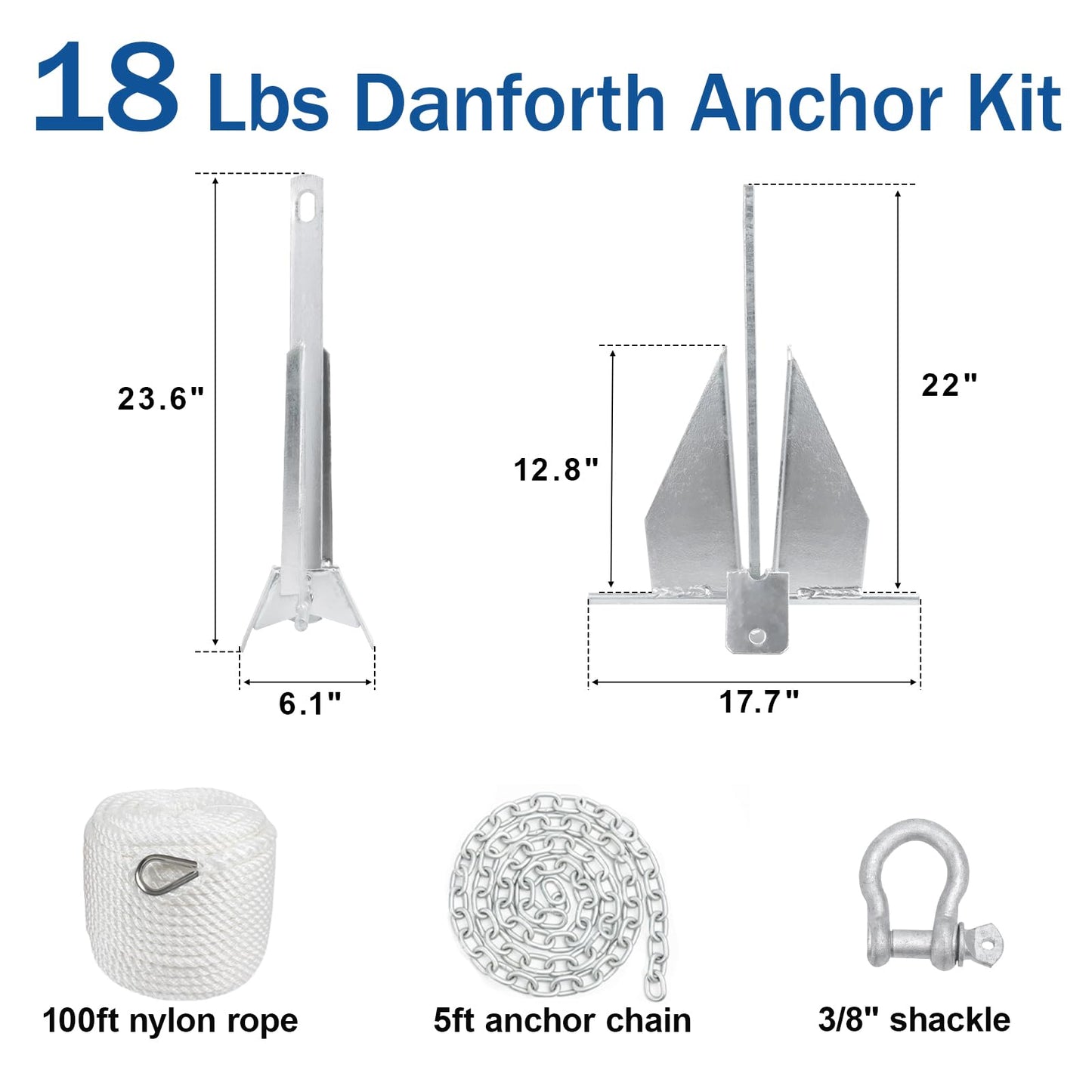 Heavy Duty Boat Anchor Kit