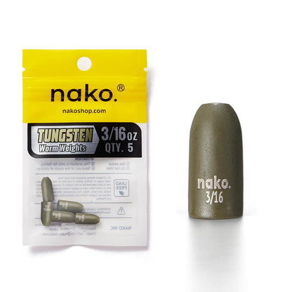 Nako Tungsten Bullet Weights for Fishing