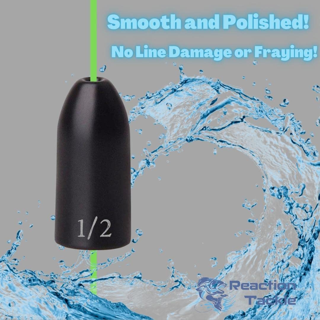 Reaction Tackle Tungsten Worm Weights for Bass Fishing