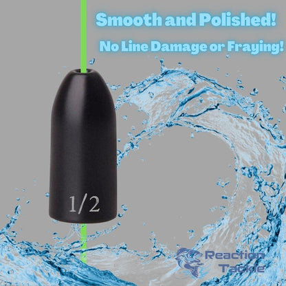 Reaction Tackle Tungsten Worm Weights for Bass Fishing