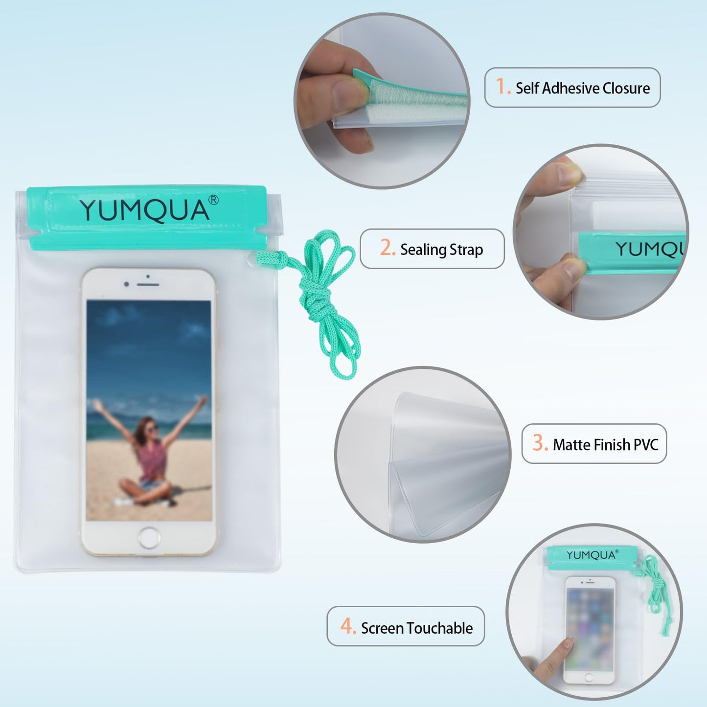 YUMQUA Clear Waterproof Bag