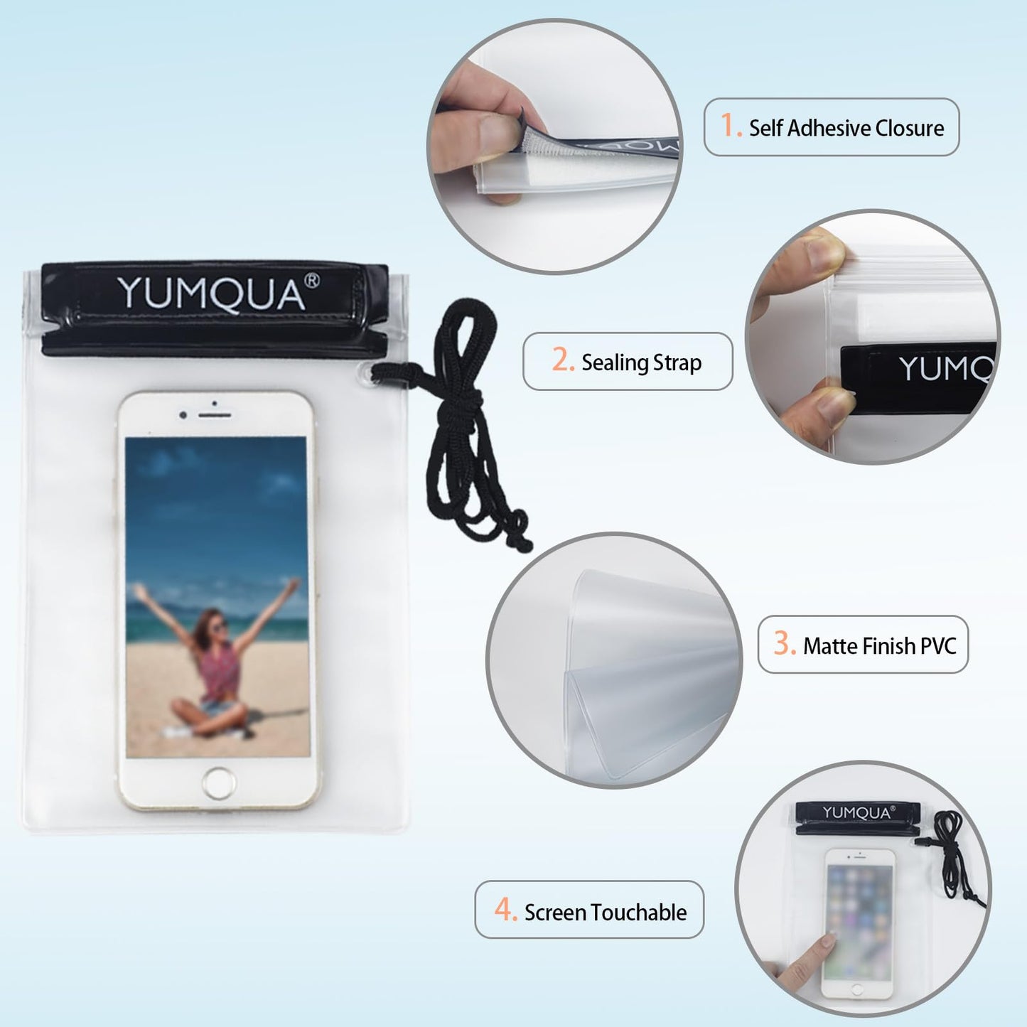 YUMQUA Clear Waterproof Bag