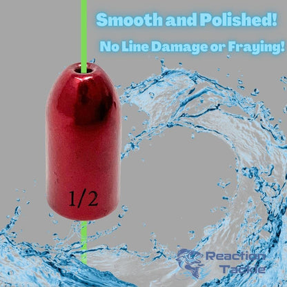 Reaction Tackle Tungsten Worm Weights for Bass Fishing