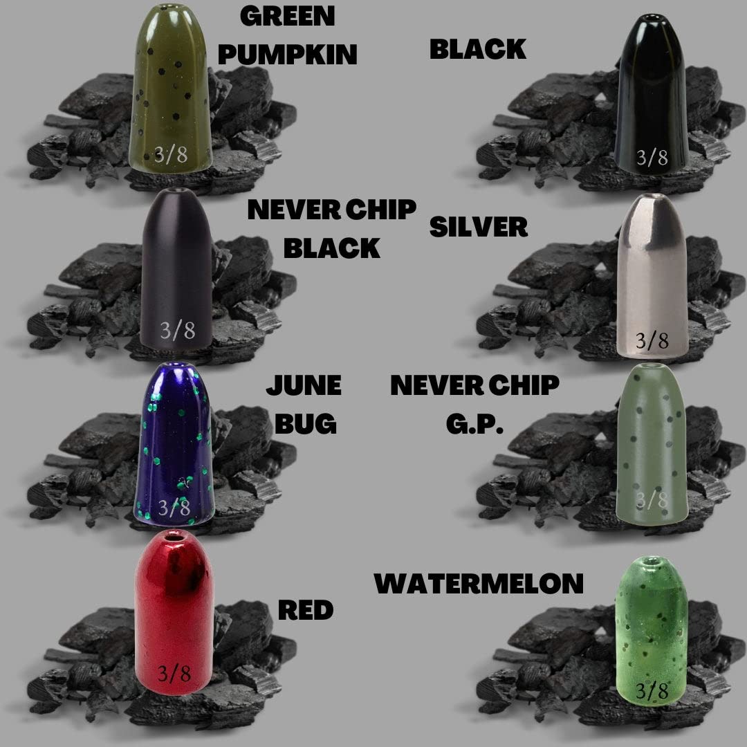 Reaction Tackle Tungsten Worm Weights for Bass Fishing
