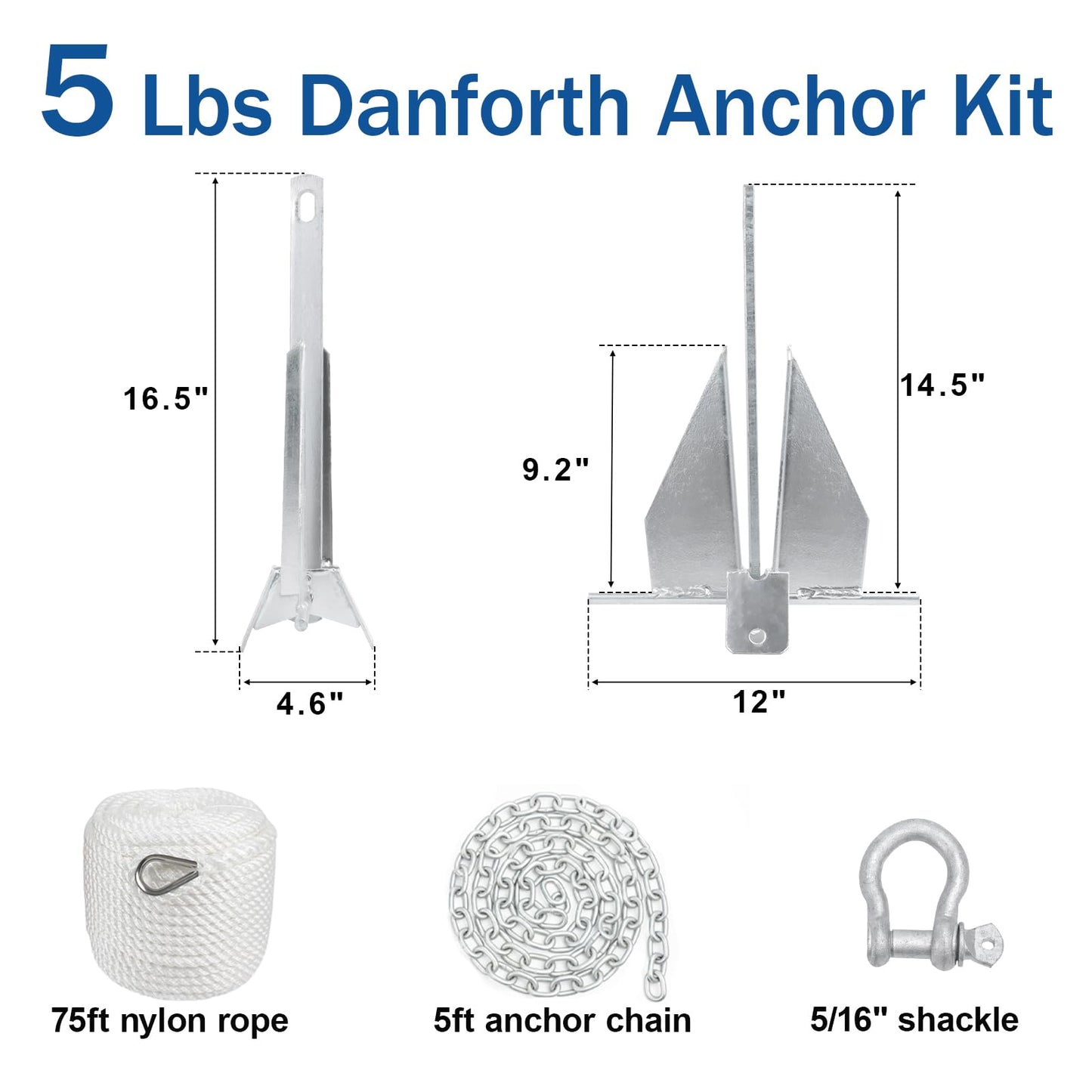 Heavy Duty Boat Anchor Kit