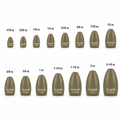 Tungsten Flipping Weights for Bass Fishing