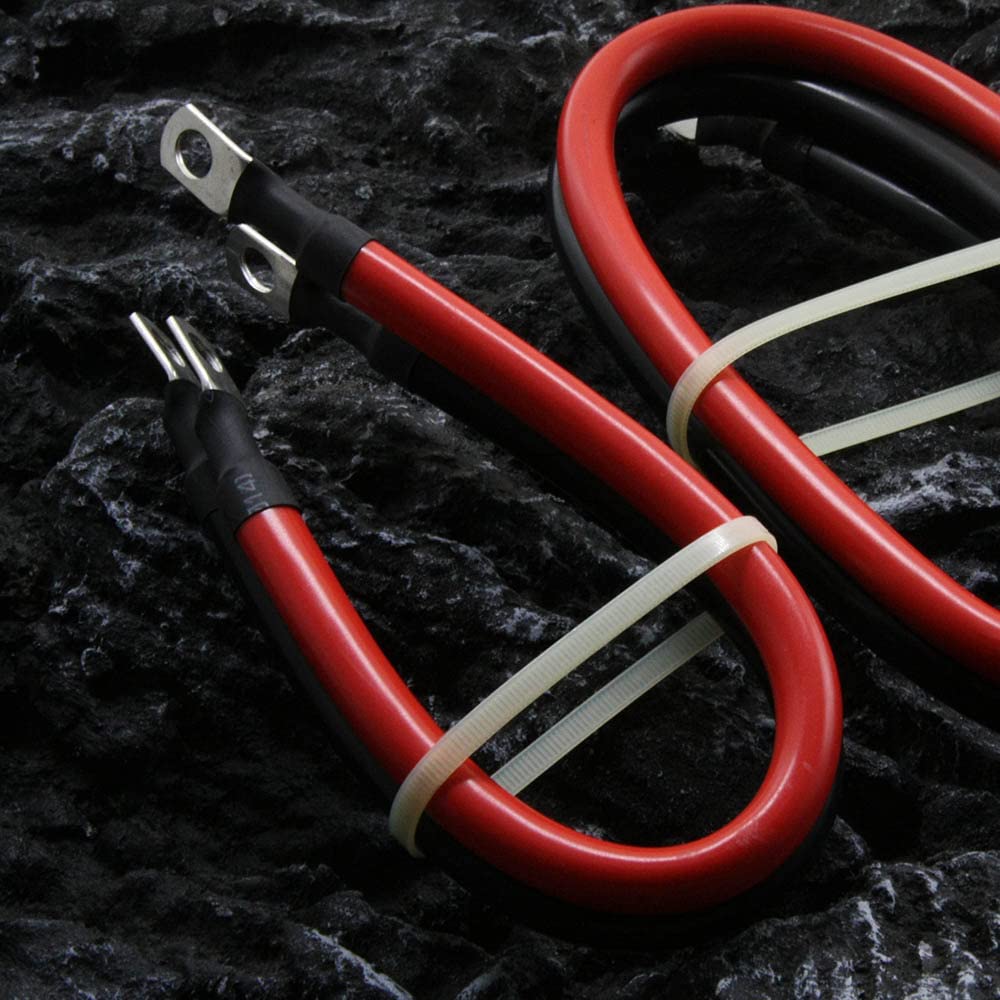 2 AWG Gauge Battery Cables Set with Terminals