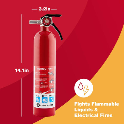 First Alert Fire Extinguisher | Marine Fire Extinguisher, White, FE1A10GR, 1-Pack, 14"