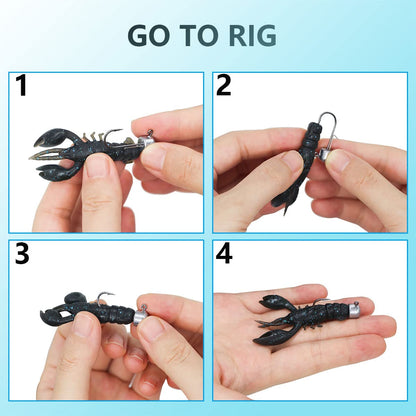 50 Pack Ned Rig Jig Hook Kits, Jig Heads for Soft Lures, Standard Fishing Jig Hooks, 3/8oz 1/8oz 1/6oz 1/4oz