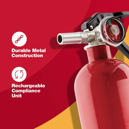 First Alert Fire Extinguisher | Marine Fire Extinguisher, White, FE1A10GR, 1-Pack, 14"