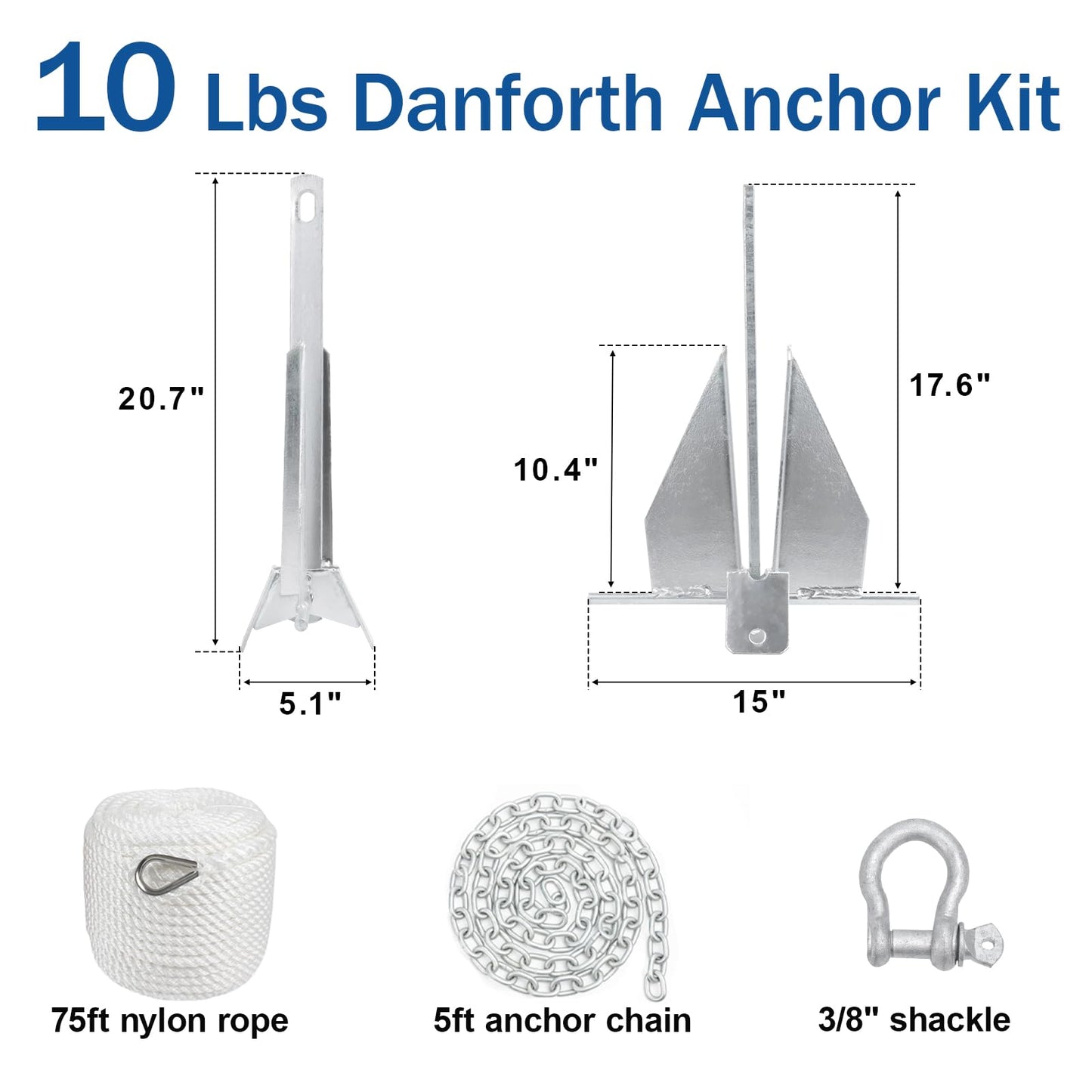 Heavy Duty Boat Anchor Kit