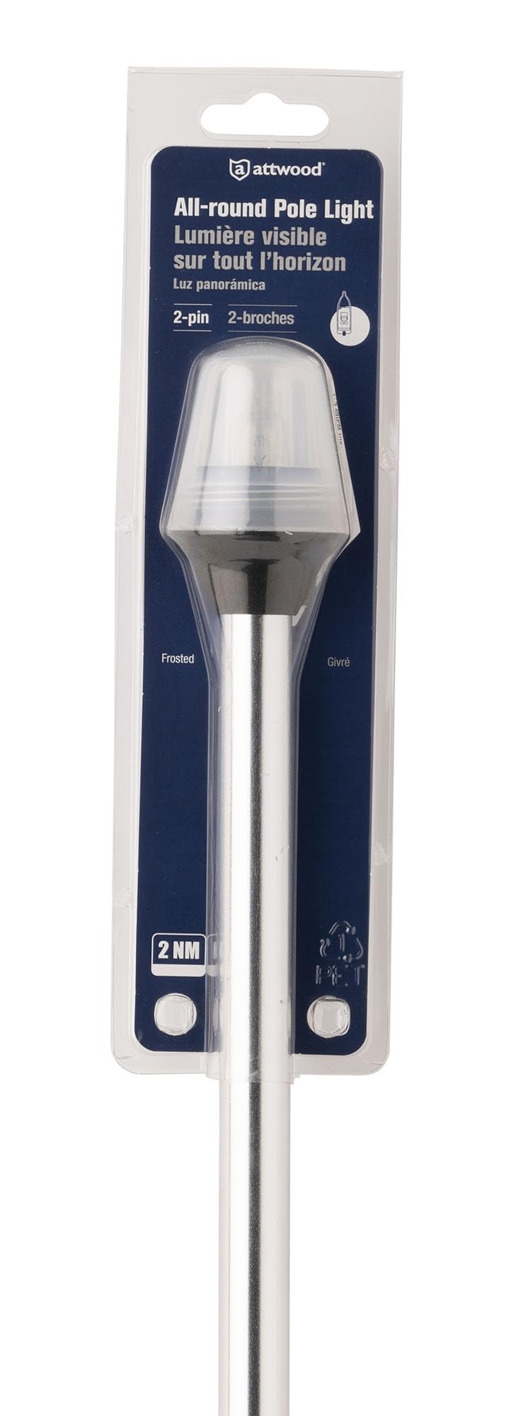 Attwood Traditional Style All-Round Frosted Navigation Light