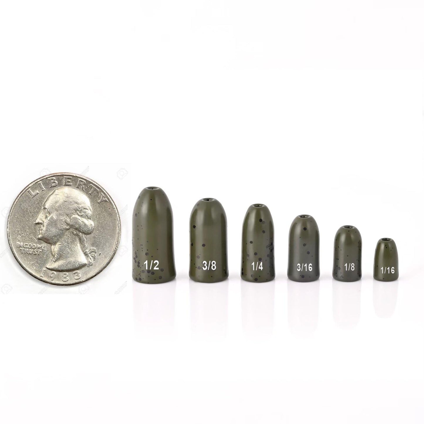 12 Pack Tungsten Bullet Fishing Weights