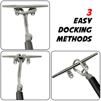 4 Feet Bungee Dock Line Mooring Rope 2-Pack for Docking