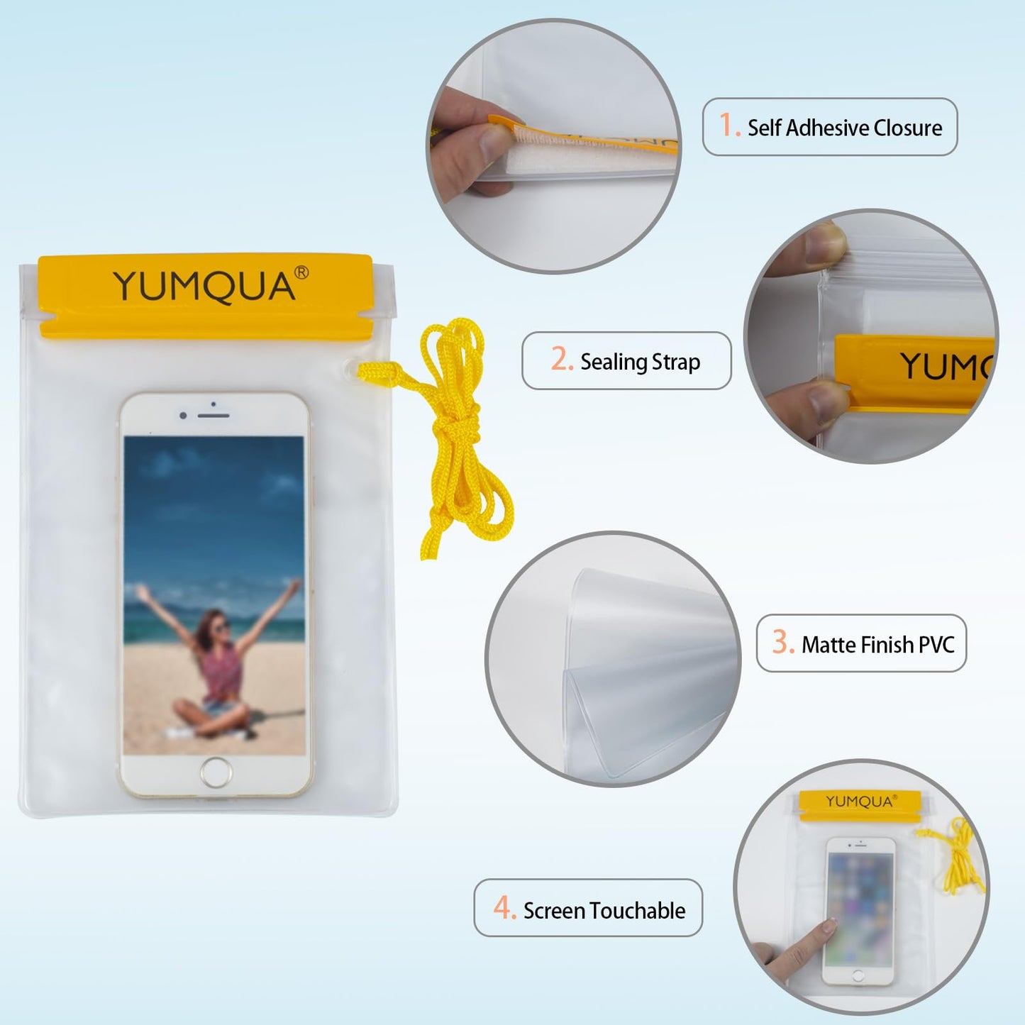 YUMQUA Clear Waterproof Bag