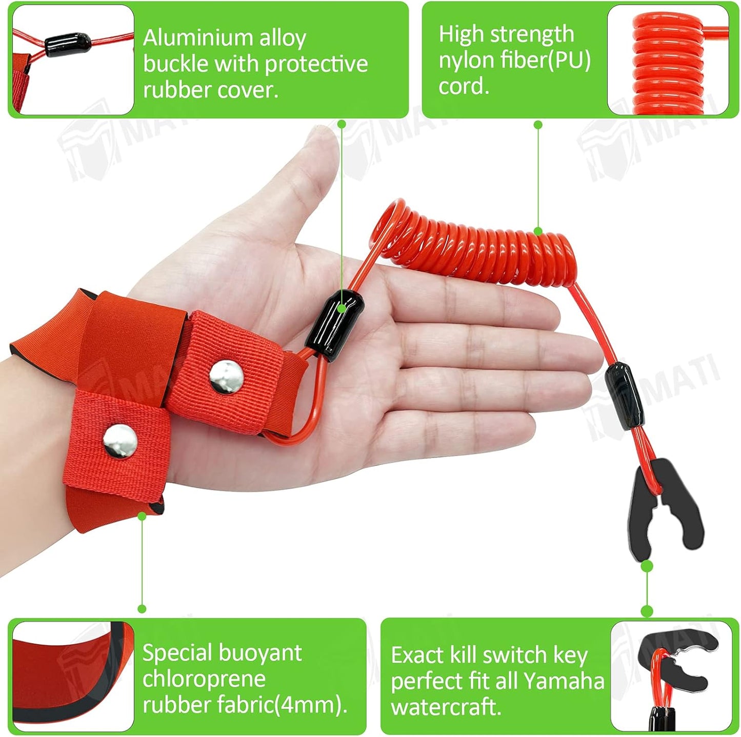 M MATI Stop Kill Switch Safety Lanyard