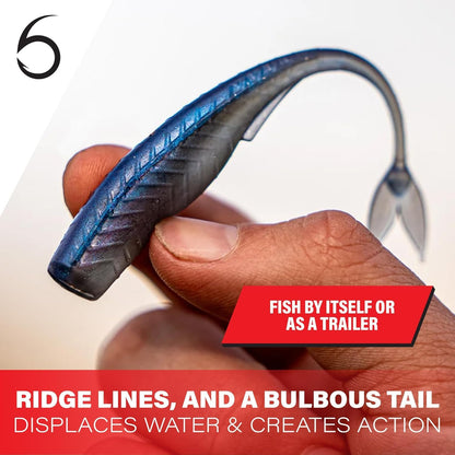 6th Sense Juggle Minnow – Bass Fishing Lure | Multi-Purpose Soft Plastic for Spinnerbaits, Swim Jigs, Bladed Jigs, Underspins, Jig Heads, and Finesse Rigs